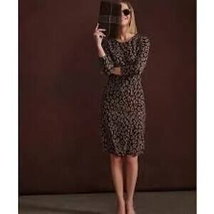 J. McLaughlin Sophia Dress in Sahara Print Stretch Wrinkle Resistant Size XS